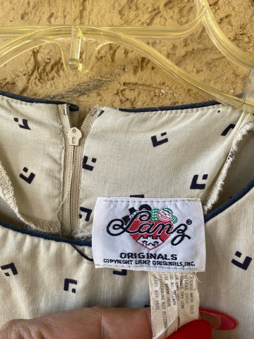 Vintage Lanz Originals linen Midi Dress - Picture 5 of 6
